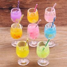 5Pcs 20X38mm 7 Color New Big Fruit Drink Cup Resin Earring Charms Diy Findings Keychain Bracelets Pendant For Jewelry Making