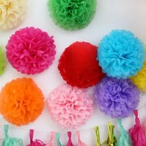1pc 10/15/20/25/30/35cm Decorative paper flower ball  handmade origami birthday party decoration Family Decoration layout