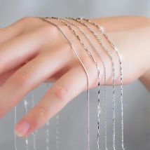 INZATT  Minimalist Real 925 Sterling Silver Choker Necklace For Women Fine Jewelry Wholesale Chain Accessories Drop Shipping