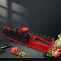 WAK Knife Sharpener 5 in 1 Adjustable Angle Black Red Kitchen Grinding Machine Professional Knife Scissors Sharpening Tools