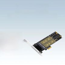 PCIE X1 to Dual M.2 NVME M-KEY SSD Adapter Converter for 2230/2242/2260/2280 SSD Riser Cards