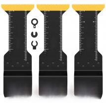 3Pcs Oscillating Saw Blade Extra-Long Titanium Bi-Metal Saw Blades Multifunctional Multitool Blades Universal Oscillating Blades