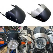 Black Universal 5"-9.45" Motorcycle Headlight Windshield Wind Deflector Windscreen For Suzuki Honda Yamaha Kawasaki Triumph