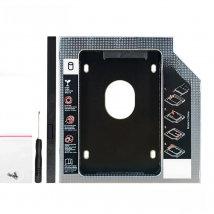 DW127S 12.7mm Aluminum HDD Caddy for Laptop - SATA 3.0 Hard Disk Drive Enclosure 2.5 SSD Adapter DVD Optibay 2TB CD-ROM Support