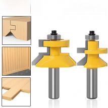 2pc 1/2" 12mm 8mm Shank V Groove & Matched Tongue Router Bit Set w/ premium ball bearings Woodworking cutter