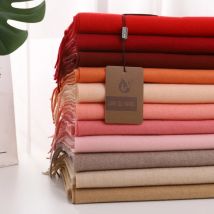 2024 Winter Scarf For Women Long Warm Cashmere Scarves Hijab Solid Lady Shawl Wrap Female Pashmina Bandana Head Scarfs Echarpe