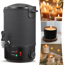 Máquina para Derretir Cera de 10L para Fabricación de Velas, Olla Eléctrica Grande para Derretir Cera con Boquilla de Vertido Fácil y Control de Temperatura de 9 Niveles
