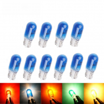 10/20 pcs car t10 halogen w5w 194 158 wedges 12v 5w xexon lamp warm white amber instrument light reading light clearance lamp