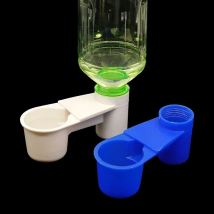 Plastic Pet Bird Dove Drinker Bowl Quail Water Cups Bottle Cat Chicken Pigeon Parrot Hamster Double Nozzle Water Guide For  Bird