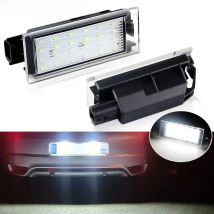 2Pcs White LED Number License Plate Light for Renault Clio Laguna 2 Megane 3 Twingo Master Vel Satis 12v Car Accessories