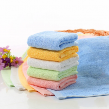 1 Piece Bamboo Fiber Fabric Solid Color Face Towel Absorbent Soft Hand Face Towel 25*25cm Spring Autumn Towel for Children