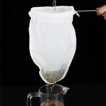 Aixiangru Tea Strainer Hong Kong Style Milk Tea Maker Tea Filter Steel Frame Coffee Mate Cotton Screen Kitchen Accessories White