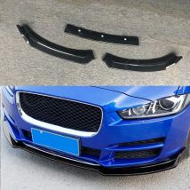 3 PCS/Set Car Front Bumper lip Spoiler Gloss Black for Jaguar XE 2017-2018 Auto Exterior Parts ABS Head Chin Cover Trim