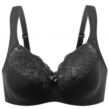 Women's Minimizer Full Coverage Underwire Bra Sexy Lace Comfortable Cushion Strap