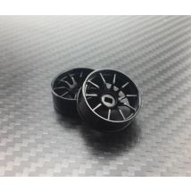 ZERO-Z Kyosho MINI-Z AWD WLtoys K969/K989 10-TEN Metal Wheel BLACK (Diameter 22.5mm, 2PCS ) For Drift RC MA020/030 FWD