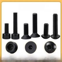 Black Carbon Steel Hex Socket Screw Metric Thread Metal Machine Bolts M3 M4 M5 M6 M8 DIN912 DIN7991 ISO7380 A2 Hexagonal Screws