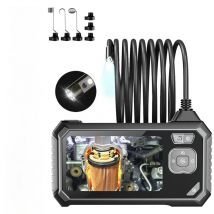 Endoscope Camera 4.3 Inch Screen HD1080P 8MM Lens Rigid Cable Pipe Inspection USB Borescope LED 2000mAh for Car Repair With 8LED