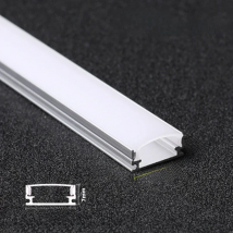 1-30 sets / pack 0.5 m 12 mm with aluminum profiles for 5050 5630 LED strip aluminum alloy flat shell + PC cover