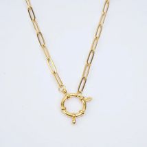 100% Stainless Steel Heavy Duty Chain Necklace For Women Gold/Silver Color Metal Oval Link Chunky Chain Choker Necklaces