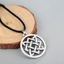 Kinitial Punk Slavic Virgin Lada Star Pendant Necklace Slavic Lada Amulet Knot Pendant Choker Necklaces Rope Chain Jewelry