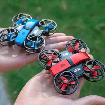 Dowellin D12 Drone Mini Remote Control Aircraft New Children's Toy HD Dual Camera Fixed Height RC Quadcopter Starter Gifts