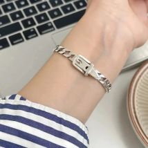 100% Solid 925 Sterling Silver Metal Bracelet for Women Men Belt Shape Handmade Ball Bracelet Birthday Gift S-B451