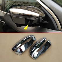 Right/Left Side Rearview Mirror Cover Cap For Nissan Rogue X-Trail Qashqai Murano 2014-2022 Chrome