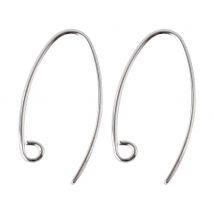 ear hook, solid 925 sterling silver earring wire hooks, sterling silver earring findings components
