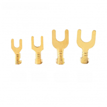 100Pcs M3 M4 M5 M6  Brass Fork Spade U-Type Non-Insulated Wire Connector Electrical Crimp Ground Terminal 0.5-2.5mm