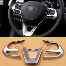 Matte Chrome Interior Steering Wheel Switch Cover Trims For Toyota Corolla Cross Hatchback Touring Sports RAV4 Suzuki Swace