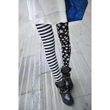 New Jeggings Elastic Stripe Star Print Leggings Fashion Cropped Trousers Woman leggins Pencil Pants L1071