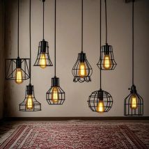 Industrial Retro Iron Art Pendant Light Dining Room Restaurant Kitchen Hanging Lamp Loft Vintage Simple Bedroom Bar Pendant Lamp