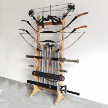 Hot Wooden Bamboo Arrow Bow Sword Rack Display Stand Storage Rack Easy Installation Multi-function Display Rack