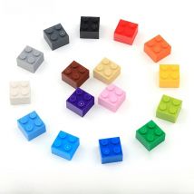 60pcs DIY Building Blocks Thick Figures Bricks 2x2 Dots Educational Creative Size Compatible With 3003 Plastic Toys for Children