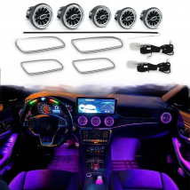 New 12-Color LED Car Air Vent Turbine  Atmosphere Lamp For Mercedes-Benz AMG A/B/CLA/GLA Class W176 W117 W156 W246 Ambient Light