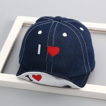 6-24 Months Spring Summer Baby Hat Baby Girls Boys Denim Baseball Cap Kids I Love Mama and Papa Flat Cap Children Sun Hat