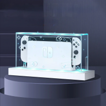HEYSTOP Dust Cover Luminous Base Box for Nintendo Switch/OLED Switched Acrylic Host Shell oled Protective Sleeve