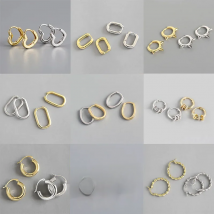 XIYANIKE Silver Color French Punk Hip-Hop Geometric Small Hoop Earrings for Women Gold Silver Party Jewelry Accessories