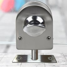 Stainless Steel Glass Door Lock Floor Latch Lock Bolt Ground Lock for Bathroom Toilet Shop Glass Doors
