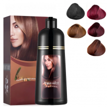 Mokeru Natural Fast Coloring Argan Oil For Hair Dark Brown Argan Speedy Hair Color Shampoo for Gray Hair Dye Shampoo