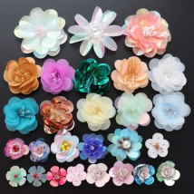 New Handmade Beads Flower Patch For Clothes Accessories DIY Decoration Patches Hole Applique Accessories