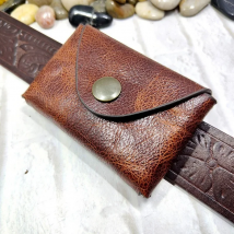 Small Waist Bag Genuine Leather Belt Pack Wallet Coin Purse Card Holder Car Key Pouch Driver's License Case Men Women 6065