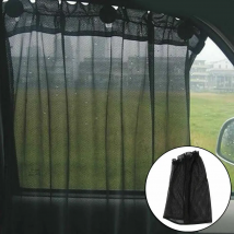 2Pcs Car Bus Sun Shade UV Protection Side Mesh Curtain With Suction Cup