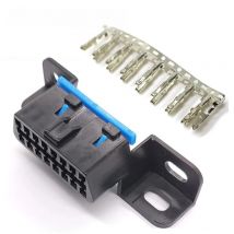 OBD Plug + Terminal + Insert OBD OBD2 Female Connector J1962f Plug OBD 2 16 PIN with Terminal Suitable for GM/Buick/Mitsubishi