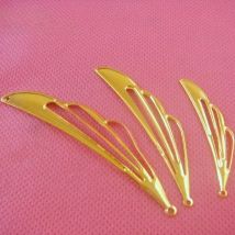 20 pieces / lot   Metal wing Decoration box Filigree flower Slice Charms base Setting Jewelry DIY Components Findings07766
