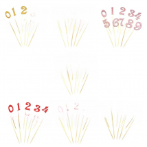 10pcs/set Acrylic Golden Number Pattern Birthday Cake Topper Children Birthday Anniversary Party Decoration 7 Colors