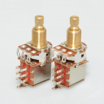 1pcs Guitar Push Pull Potentiometers Brass Long Split Shaft 18mm A250K B250K A500K B500K Control Pot Guitar Switch Guitar Parts