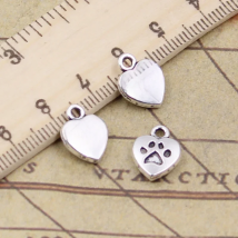 25pcs Charms Heart Love My Dog 13x10mm Antique Bronze Silver Color Pendants Making DIY Handmade Tibetan Finding Jewelry