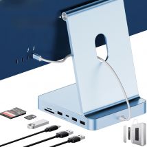 PULWTOP USB C HUB for iMac 24 inch 2021/2023/2024, iMac Hub with USB C/A 10Gbps, SD/TF, Support Expand M.2 SSD (NOT Included)