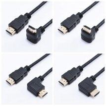 Short 90 degree Left Right UP Down angle HDMI-compatible Cable Double HDTV Line Male to Male M/M HD-cable Wire 0.5m
